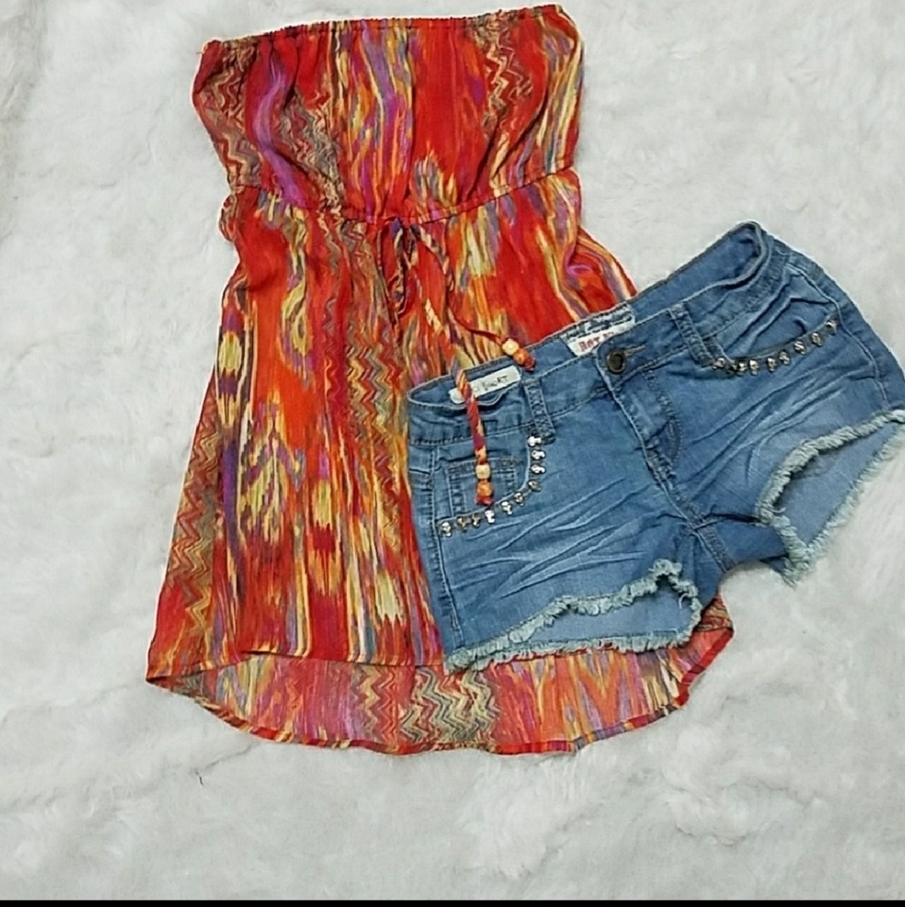 Daytrip Sheer Strapless Blouse
